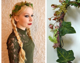 Forest Muse - Blumenkranz, Ivy Crown, Elfenkrone, Efeukranz, Hochzeit, Brautkranz, handgefertigt | Miss Cherry Blossom