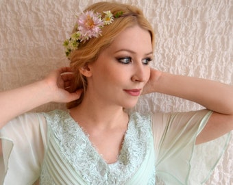Morning Dew - floral wreath, elf crown, wedding, bridal wreath, bridal jewelry, handmade | Miss Cherry Blossom