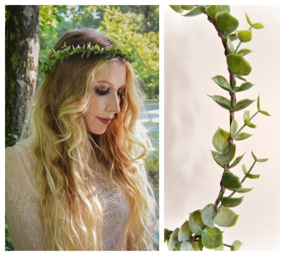Eucalyptus Wreath - Flower Wreath, Elven Crown, Wedding  display picture 1