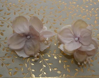 Hortensia - Blütenclips für die Schuhe, Schuhclips, Hochzeit, Boho Wedding, Cottagecore