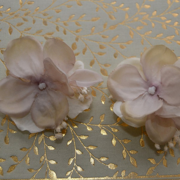 Hortensia - Flower clips for the shoes, shoe clips, wedding, boho wedding, cottagecore
