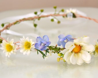 Meadow - Blumenkranz, Margeriten, Hochzeit, Brautkranz, handgefertigt | Miss Cherry Blossom