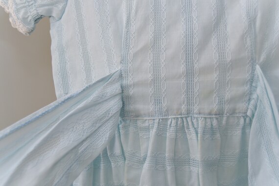 Original Vintage 1950 Baby Dress, light blue, mad… - image 6