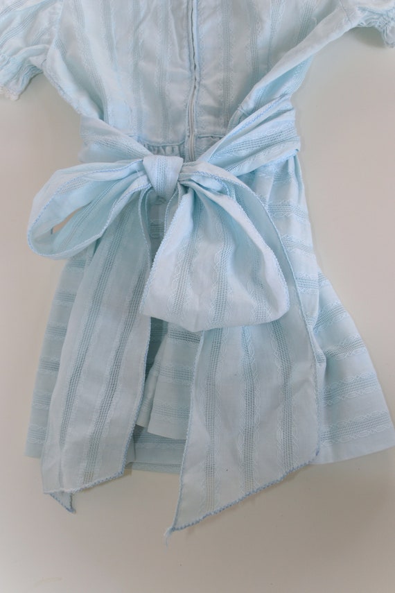 Original Vintage 1950 Baby Dress, light blue, mad… - image 7