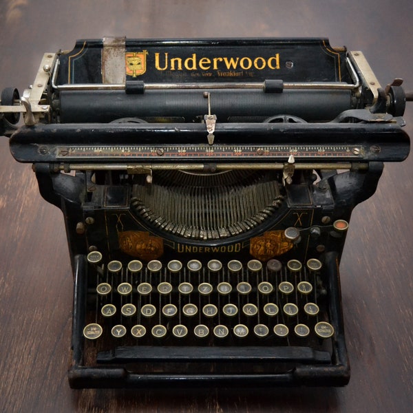 Antike Underwood No 5 Schreibmaschine, 1911, nur Dekoration, Vintage Typewriter