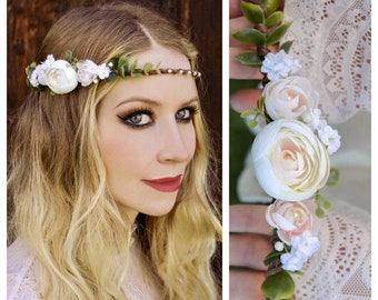 Bohemia - Blumenkranz, Elfenkrone, Hochzeit, Boho Wedding, Brautkranz, Blumenkrone, handgefertigt | Miss Cherry Blossom