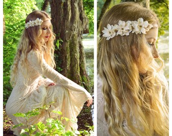 Nymphea Crown - flower wreath, fairy crown, wedding, bridal wreath, flower crown, handmade | Miss Cherry Blossom