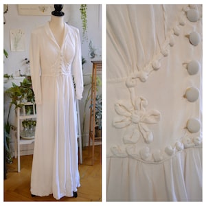 Antique Original 1930 Vintage Wedding Dress, made in Germany, XS | US 6 | UK 8, 30s Bridal Dress