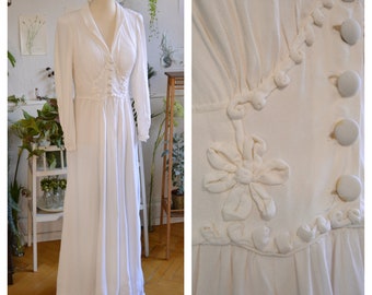 Antique Original 1930 Vintage Wedding Dress, made in Germany, XS | US 6 | UK 8, 30s Bridal Dress