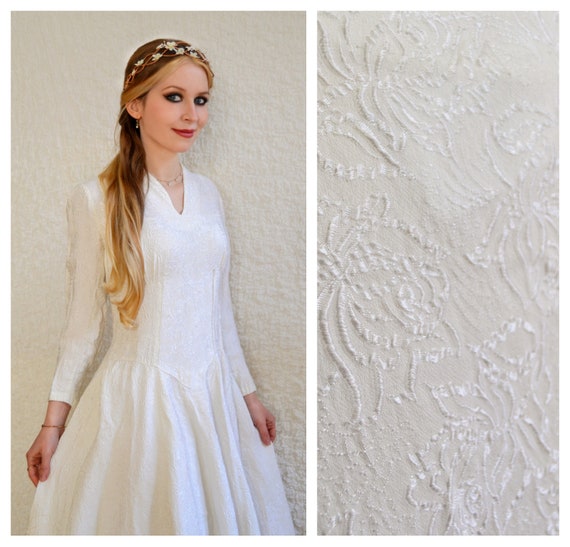 Antique Original 1930 Vintage Wedding Dress, Roses, m… - Gem