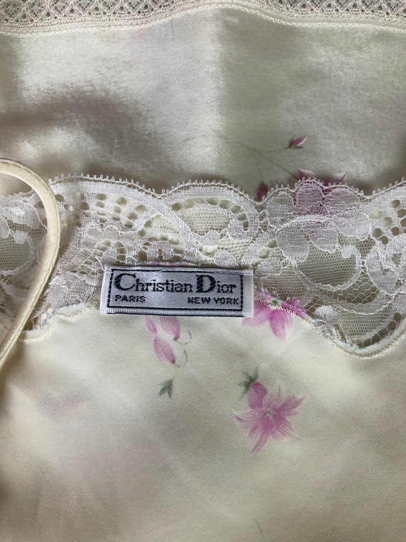 Vintage 90's Christian Dior Romantic Floral Camis… - image 6