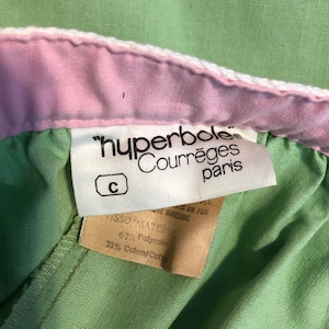 Vintage 70's Courreges Hyperbole Pastel Colorblock Belted Skirt image 5