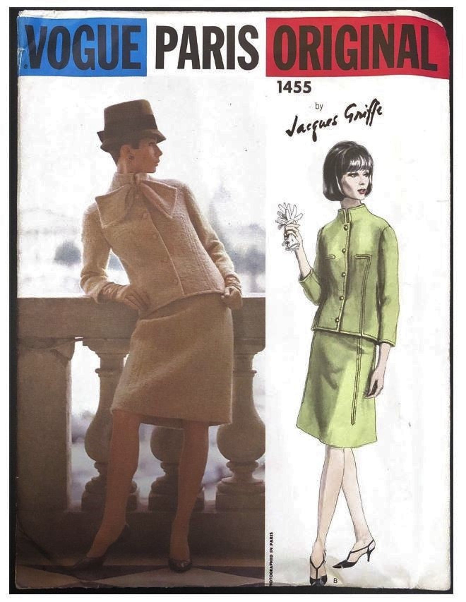 Vintage 1965 UNCUT Vogue Paris Original Pattern no 1455 Etsy