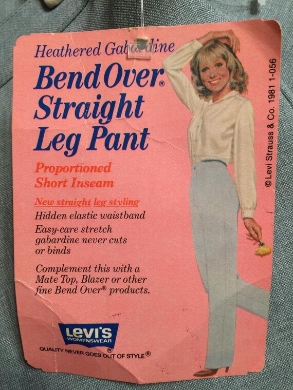 NWT Vintage Early 1980's Gray Levis High Waist Wide Leg