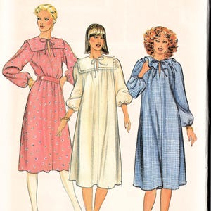 Vintage UNCUT 1980&#39;s Pull Over Casual Dress Pattern caftan: Butterick 4160 plus size 22 bust 44&quot;