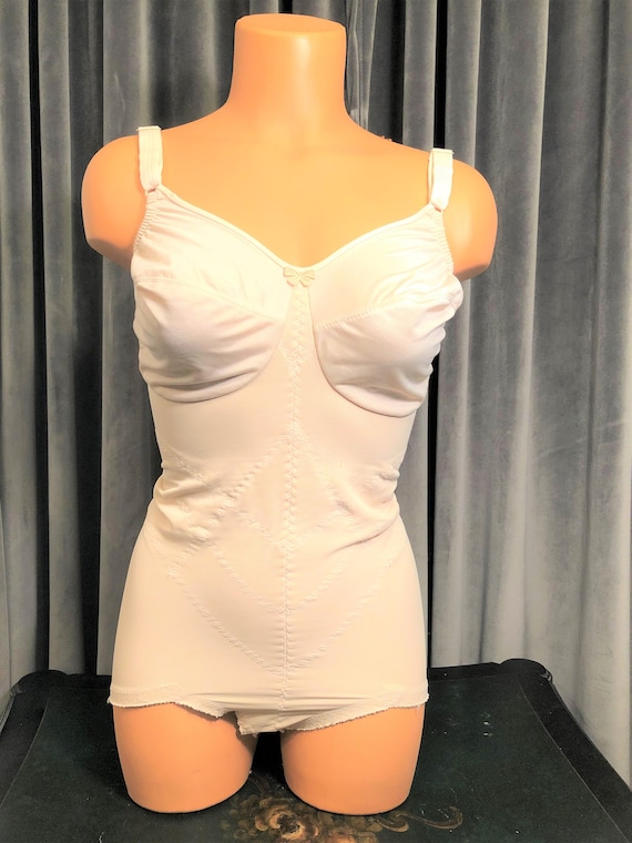 Vintage 70's Young Smoothie Full Girdle Bodysuit 36D 