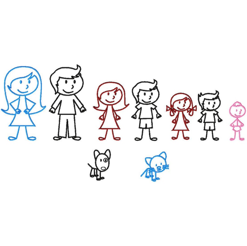 Картинки человечки семья