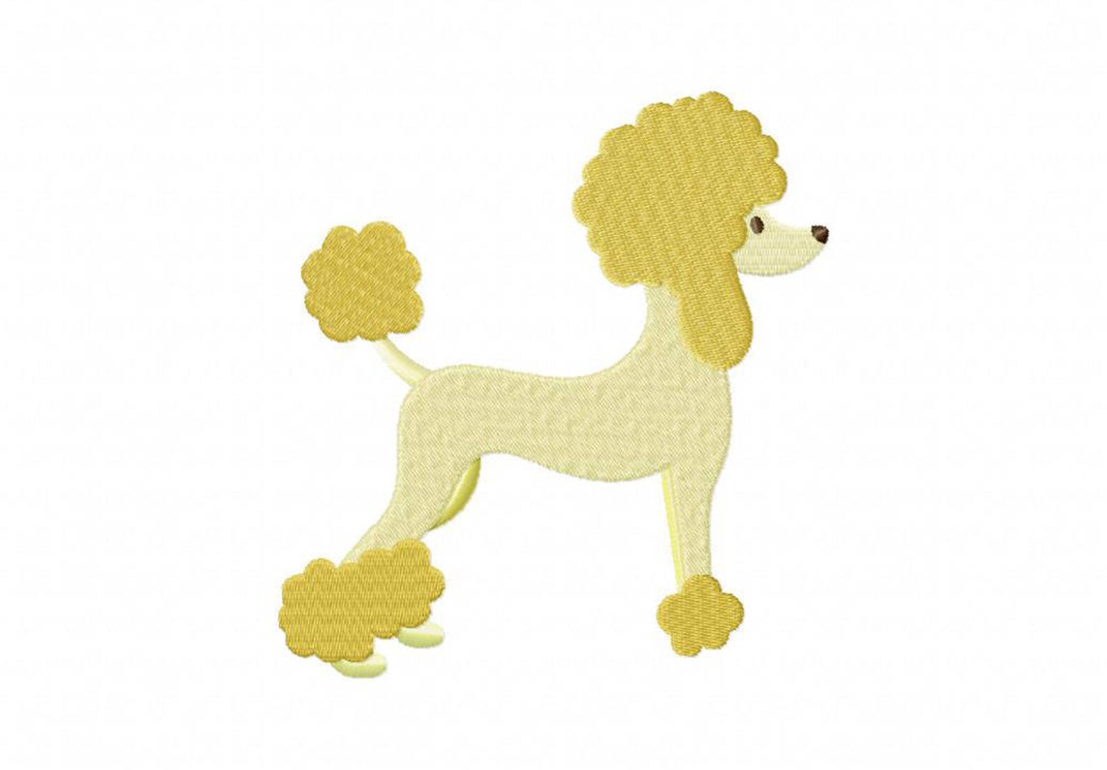 Poodle machine embroidery poodle embridery design Etsy