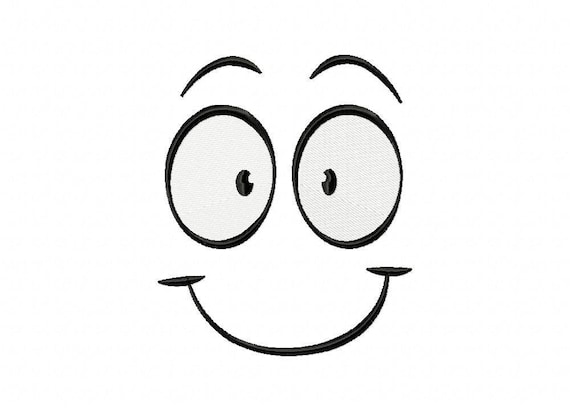 Cartoon smiling face embroidery design clipart  etsy Cartoon smiling face embroidery design clipart  etsy