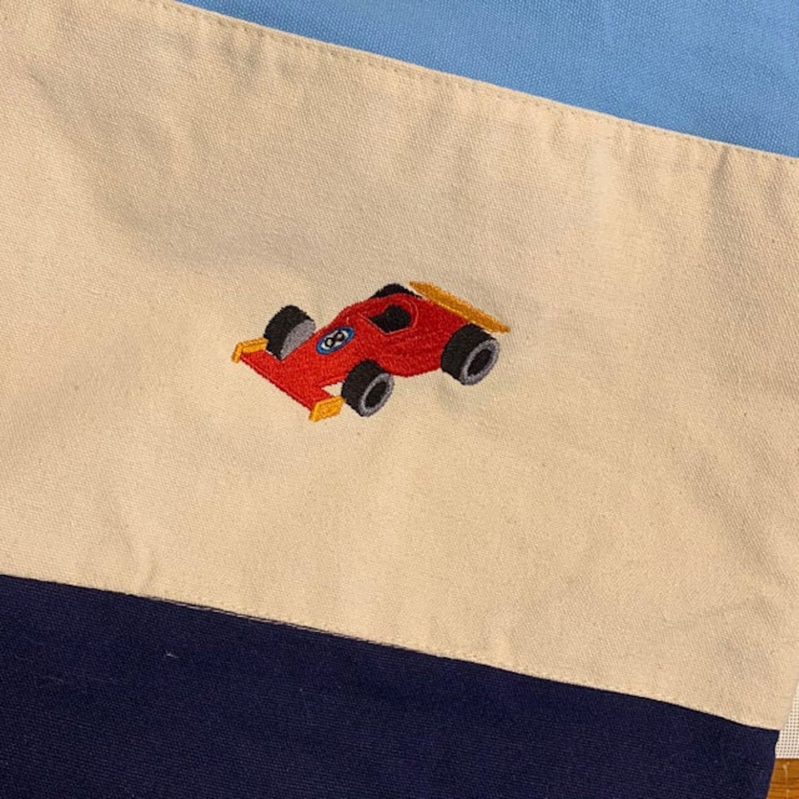 Red race car racecar machine embroidery design Etsy