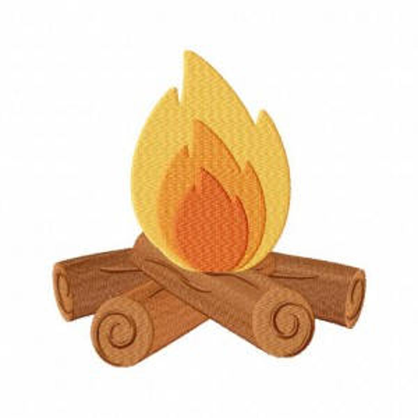 Campfire Machine Embroidery Design Camping Bushcraft Etsy