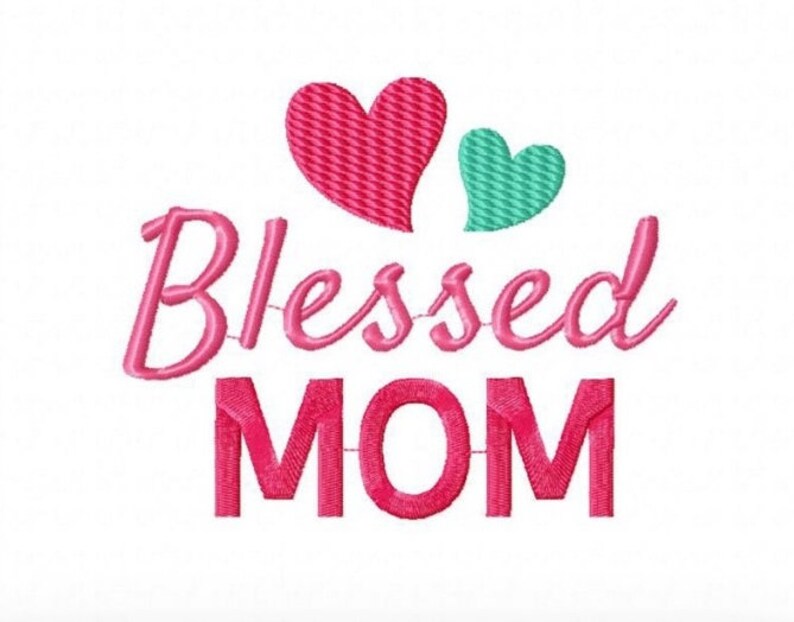 Blessed mom mother machine embroidery design  etsy