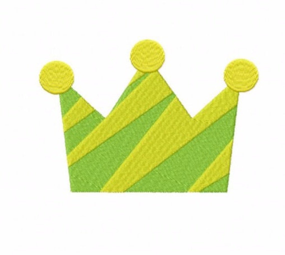 Corona abstracta princesa príncipe máquina bordado diseño de | Etsy