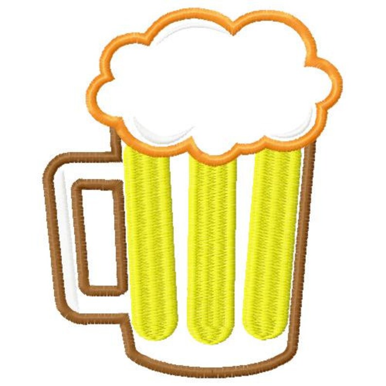 5x7 Beer mug embroidery design beer embroidery design beer Etsy
