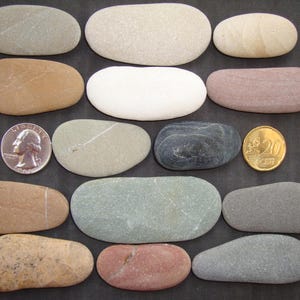 Large Oblong Sea Pebbles - Large Lot - Unique Batch - Mosaic Supplies - Colorful - Quality - Italian Sea Stones - PX57L