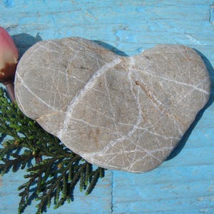 Large Heart Shaped Sea Stone - Natural - Wishing Stone - Unique Beach Stone - Rare Beach Find - Gift from Italy - CU26