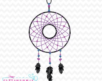 Dreamcatcher - Archivo de corte SVG + PNG + DXF para cameo de Silhouette, Cricut, etc.
