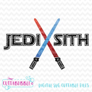 Star Wars Jedi vs sith lightsabers - SVG cut file + PNG +DXF for Silhouette cameo, Cricut etc.