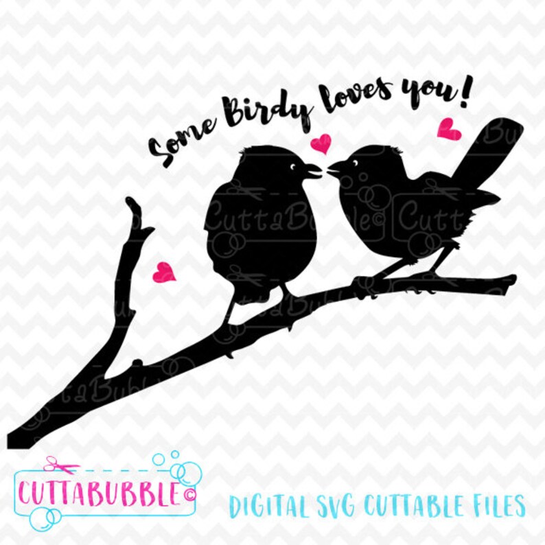 Download Love Birds SVG cut file PNG DXF for Silhouette cameo | Etsy
