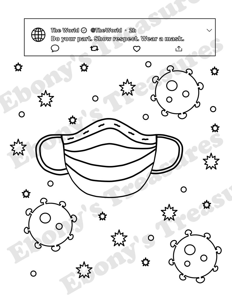 Social Distancing Adult Coloring Pages Do Your Part Etsy