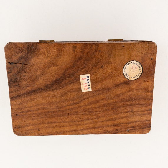 Vintage Carved Wood Box, Hand Carved Sheesham Woo… - image 9