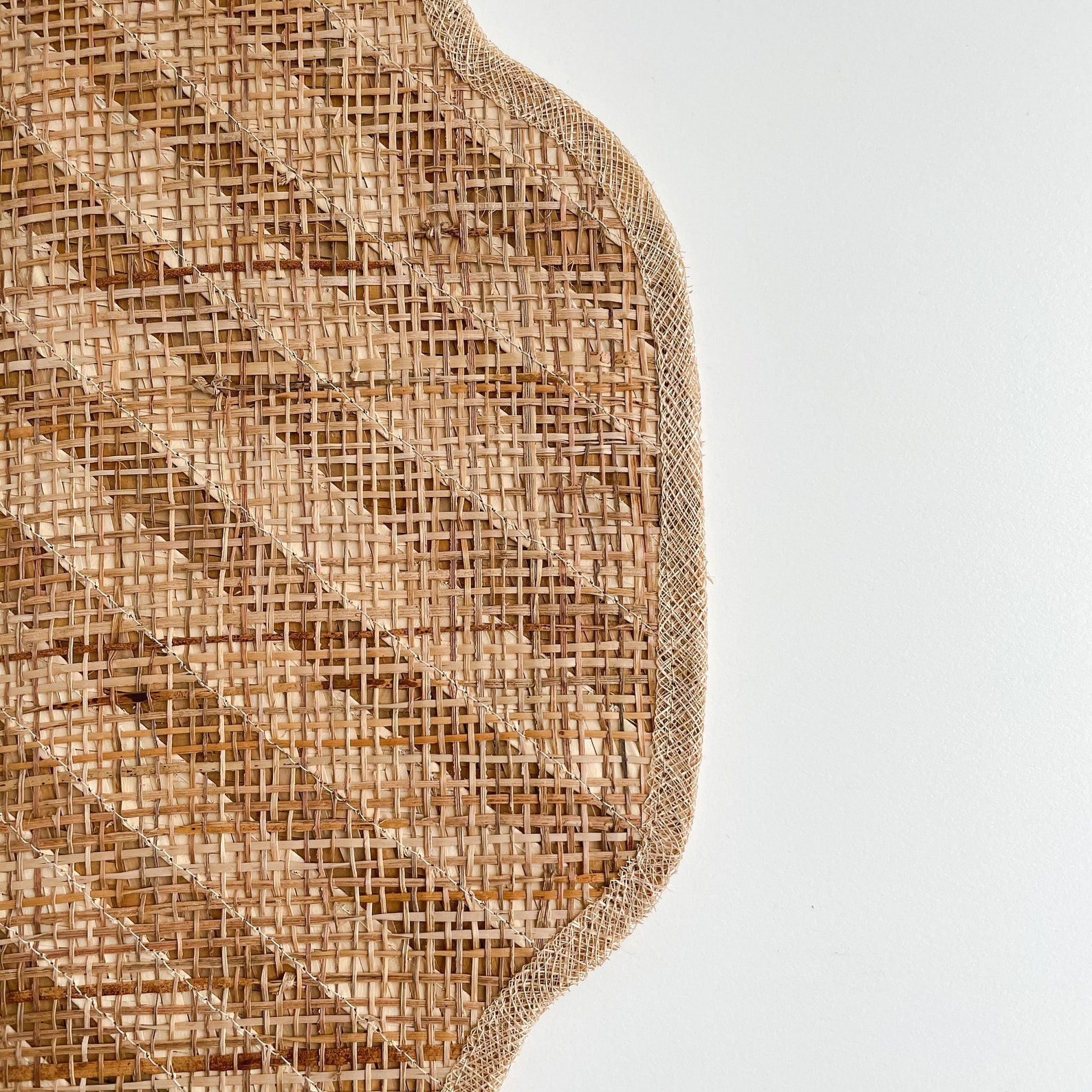 Reversible Woven Placement One Vintage Woven Grass Mat Plant Etsy