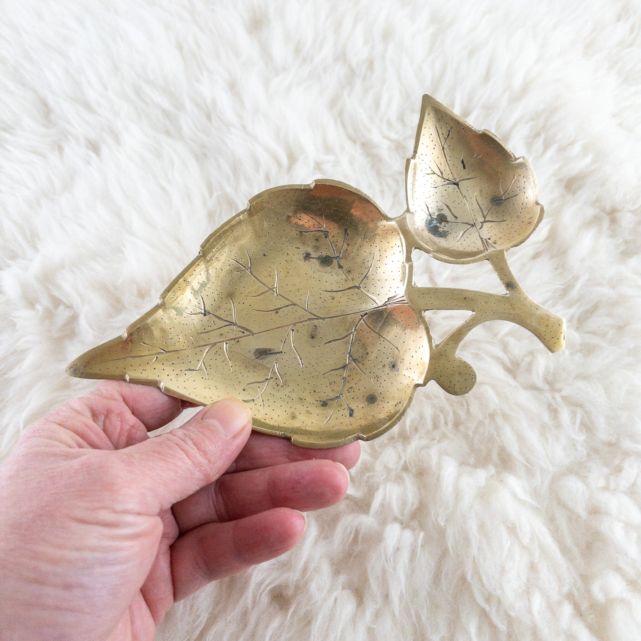 Vintage Small Brass Leaf Dish Sold Separately Gold Metal Etsy