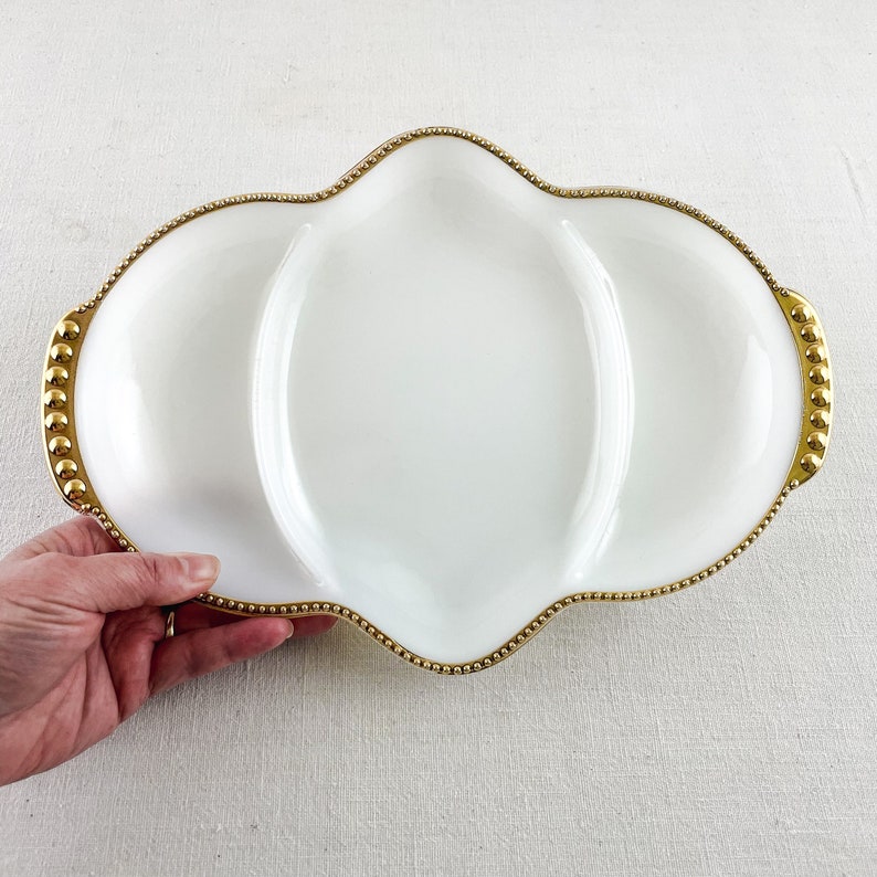 Vintage Divided Relish Tray by Anchor Hocking Fire King White Etsy