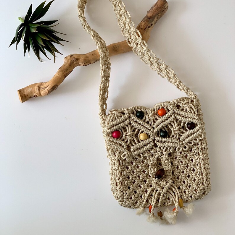 small macrame bag