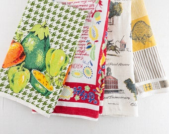 Vintage Linen Tea Towels, Sold Separately