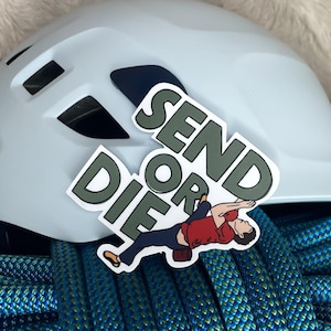 Senden oder Die Alex Honnold Vinyl Aufkleber, Klettern
