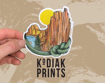 Smith Rock State Park Vinyl Decal Sticker, Central Oregon