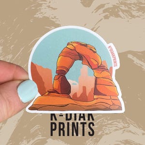 Delicate Arch Vinyl Decal Sticker, Arches National Park
