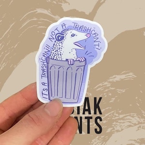 It’s a Trashcan Vinyl Decal Sticker, Opossum