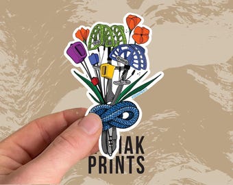 Trad Boquet Vinyl Decal Sticker, Rock Climbing