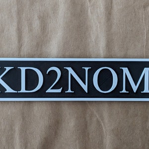 Callsign Placard for Amateur Radio / Ham Radio