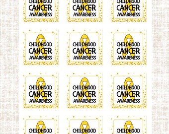 Childhood Cancer Awareness Sticker- INSTANT DOWNLOAD