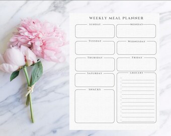Simple Weekly Meal Planner