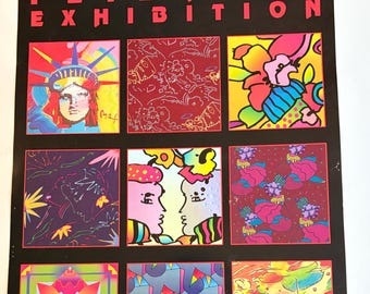 Vintage PETER MAX Signed Poster, 1998 Exhibition,