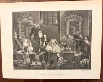 1865 The Life of Buckingham Antique Engraving – A.L. Egg – William Greatbach – Victorian Art